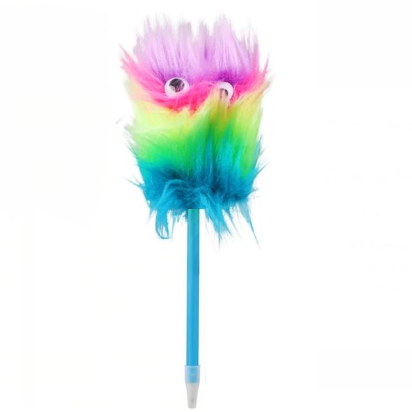 Other - *3/$15* Fun Furry Rainbow Pen with Googly Eyes
